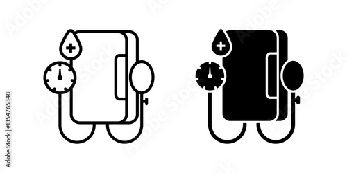 Blood Pressure icon set. for mobile concept and web design on white background
