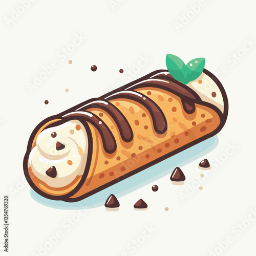 dessert, pastry, sweet, cannoli, food, delicious, chocolate, cream, italian, bakery, gourmet, cannolo, traditional, background, sicily, italy, creamy, white, breakfast, filling, ricotta, crust, cheese