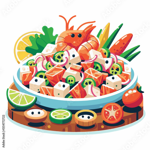 ceviche, food, seafood, gourmet, lime, fresh, meal, fish, appetizer, delicious, cuisine, citrus, peru, peruvian, restaurant, raw, cebiche, marinated, cilantro, onion, seviche, lunch, background, salad