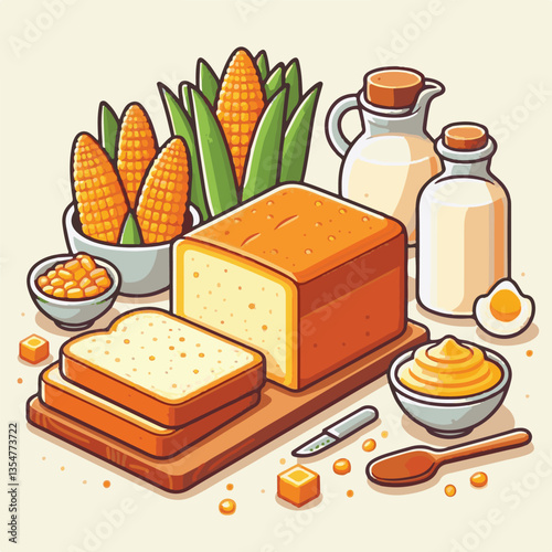 food, cornbread, homemade, bread, background, cornmeal, delicious, fresh, breakfast, baked, tasty, snack, meal, corn, crust, yellow, bakery, corn bread, traditional, pastry, closeup, rustic, healthy, 