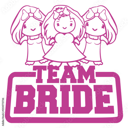 3 Birds Chicks Team Bride Saying Girls Girlfriends Design Lover Art Vector Illustration Card T-Shirt Poster Sticker Graphic Print Decorative Drawing Isolated Logo Decoration Symbol Creative Cool Style