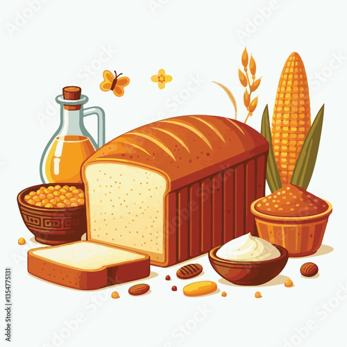 food, cornbread, homemade, bread, background, cornmeal, delicious, fresh, breakfast, baked, tasty, snack, meal, corn, crust, yellow, bakery, corn bread, traditional, pastry, closeup, rustic, healthy, 