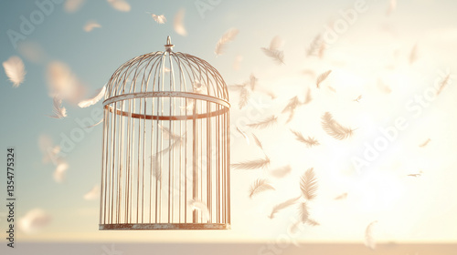 Freedom's Embrace: A symbol...