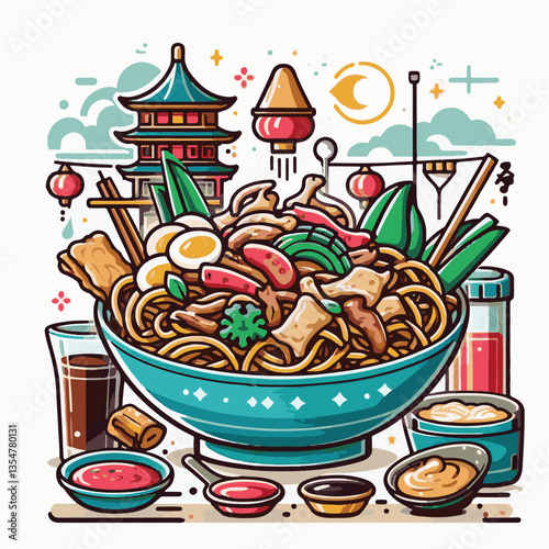 cuisine, delicious, traditional, meal, asian, food, dish, plate, singapore, dinner, malaysia, chinese, lunch, penang, stir, char, tasty, asia, teow, shrimp, noodles, sauce, noodle, hawker, popular, fr