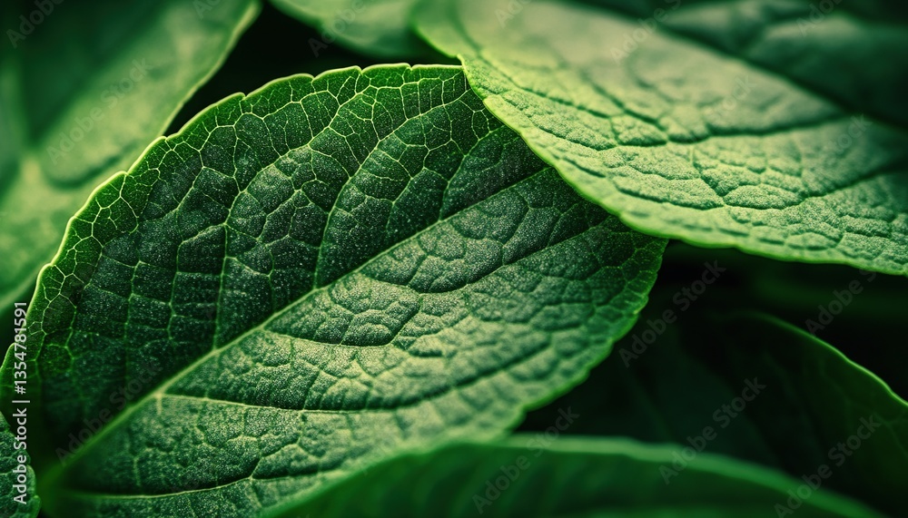 Close up Green Leaves Texture Close up Green Leaves Texture