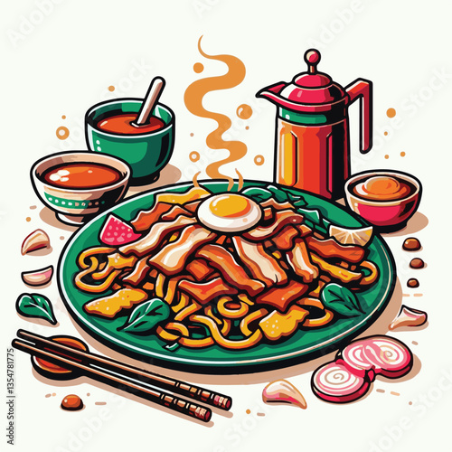 cuisine, delicious, traditional, meal, asian, food, dish, plate, singapore, dinner, malaysia, chinese, lunch, penang, stir, char, tasty, asia, teow, shrimp, noodles, sauce, noodle, hawker, popular, fr