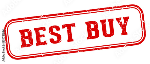 best buy stamp. best buy rectangular stamp on white background