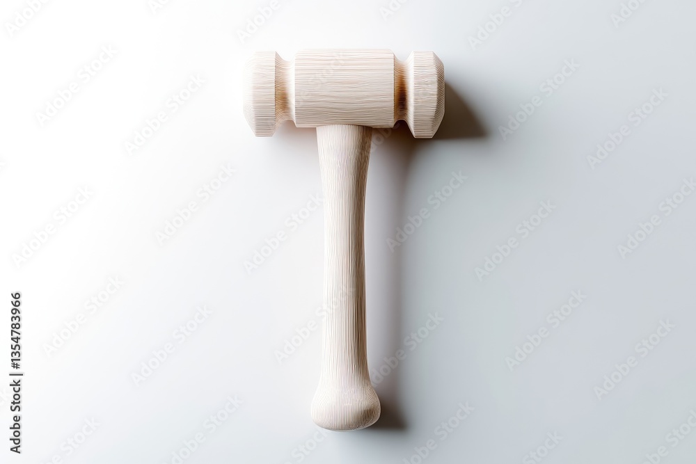 Obraz premium Light beige wooden mallet