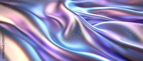 Wallpaper Mural Beautiful iridescent fabric with smooth flowing wavy textures and shades Torontodigital.ca
