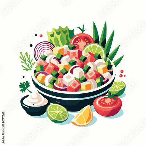 ceviche, food, seafood, gourmet, lime, fresh, meal, fish, appetizer, delicious, cuisine, citrus, peru, peruvian, restaurant, raw, cebiche, marinated, cilantro, onion, seviche, lunch, background, salad