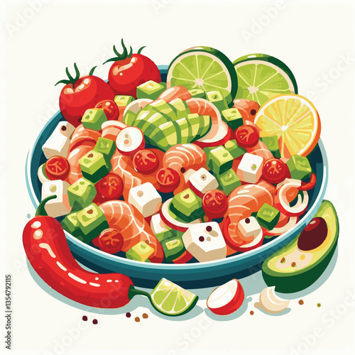 ceviche, food, seafood, gourmet, lime, fresh, meal, fish, appetizer, delicious, cuisine, citrus, peru, peruvian, restaurant, raw, cebiche, marinated, cilantro, onion, seviche, lunch, background, salad