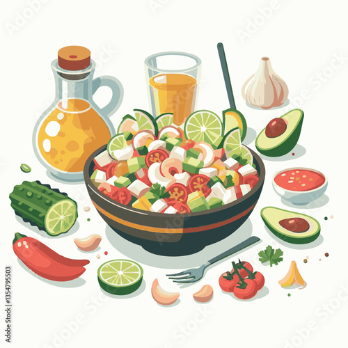 ceviche, food, seafood, gourmet, lime, fresh, meal, fish, appetizer, delicious, cuisine, citrus, peru, peruvian, restaurant, raw, cebiche, marinated, cilantro, onion, seviche, lunch, background, salad