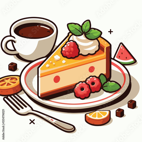 cheesecake, dessert, slice, bakery, food, delicious, cake, sweet, cream, piece, tasty, cheese, pastry, pie, gourmet, fruit, baked, background, creamy, closeup, fresh, snack, white, plate, sugar, eat, 