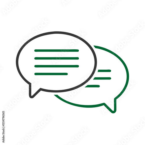 Two speech bubbles icon representing dialogue and communication