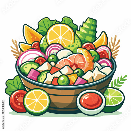 ceviche, food, seafood, gourmet, lime, fresh, meal, fish, appetizer, delicious, cuisine, citrus, peru, peruvian, restaurant, raw, cebiche, marinated, cilantro, onion, seviche, lunch, background, salad