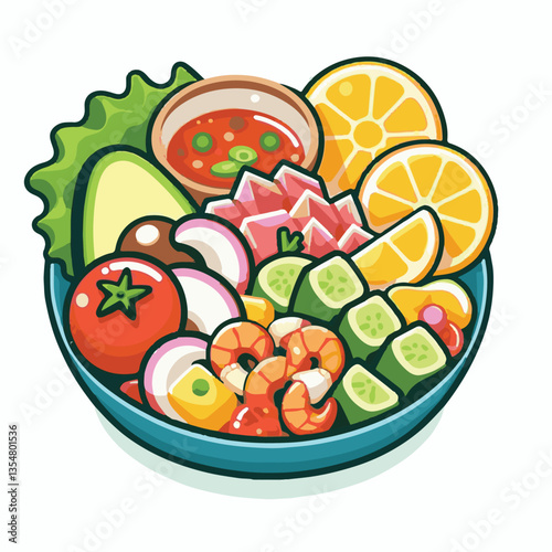 ceviche, food, seafood, gourmet, lime, fresh, meal, fish, appetizer, delicious, cuisine, citrus, peru, peruvian, restaurant, raw, cebiche, marinated, cilantro, onion, seviche, lunch, background, salad