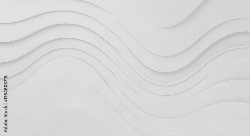 Obraz premium Waves of White Elegance