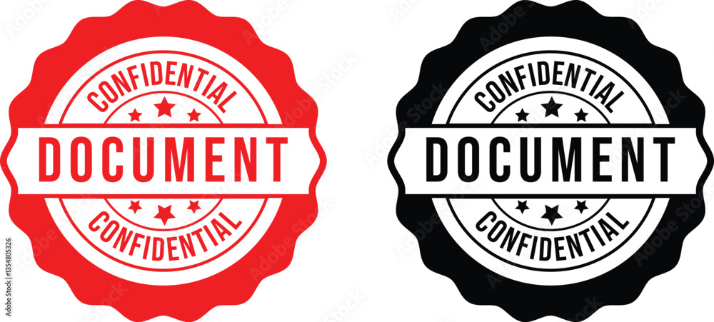 Obraz premium Confidential document stamp sign. Stamp with the words confidential document. Modern stamp isolated. Stamp sign vector.