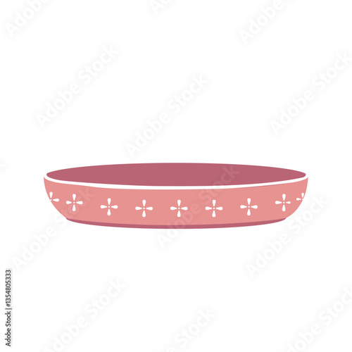 red pattern plate