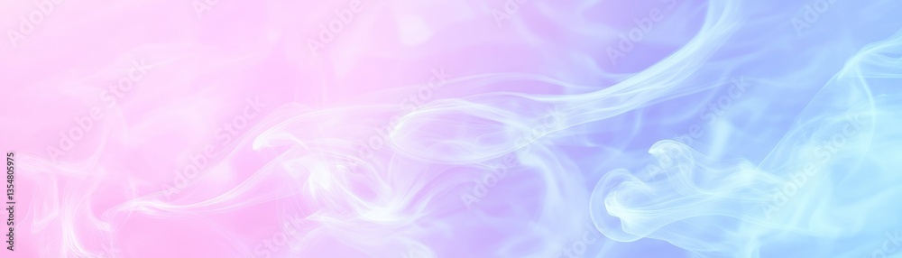 Naklejka premium Soft flowing wispy smoke elements with colorful pastel gradients backgrounds