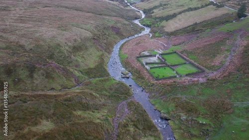 Brecon Beacons River Aerial View