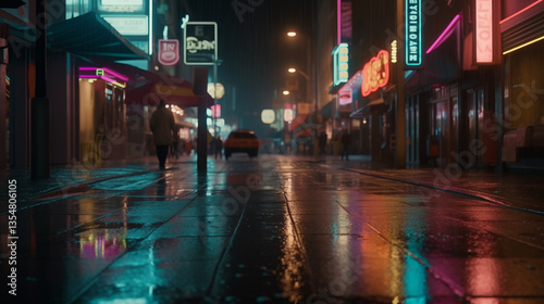 Futuristic Cyberpunk City at Night