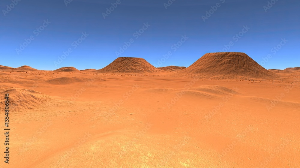 Fototapeta premium Martian Desert Landscape