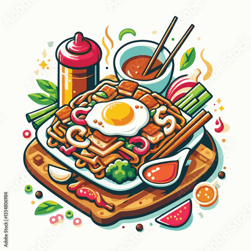 delicious, cuisine, traditional, asian, meal, food, dish, plate, chinese, singapore, malaysia, dinner, penang, lunch, tasty, stir, char, noodles, teow, shrimp, asia, sauce, hawker, egg, fried, prawn, 
