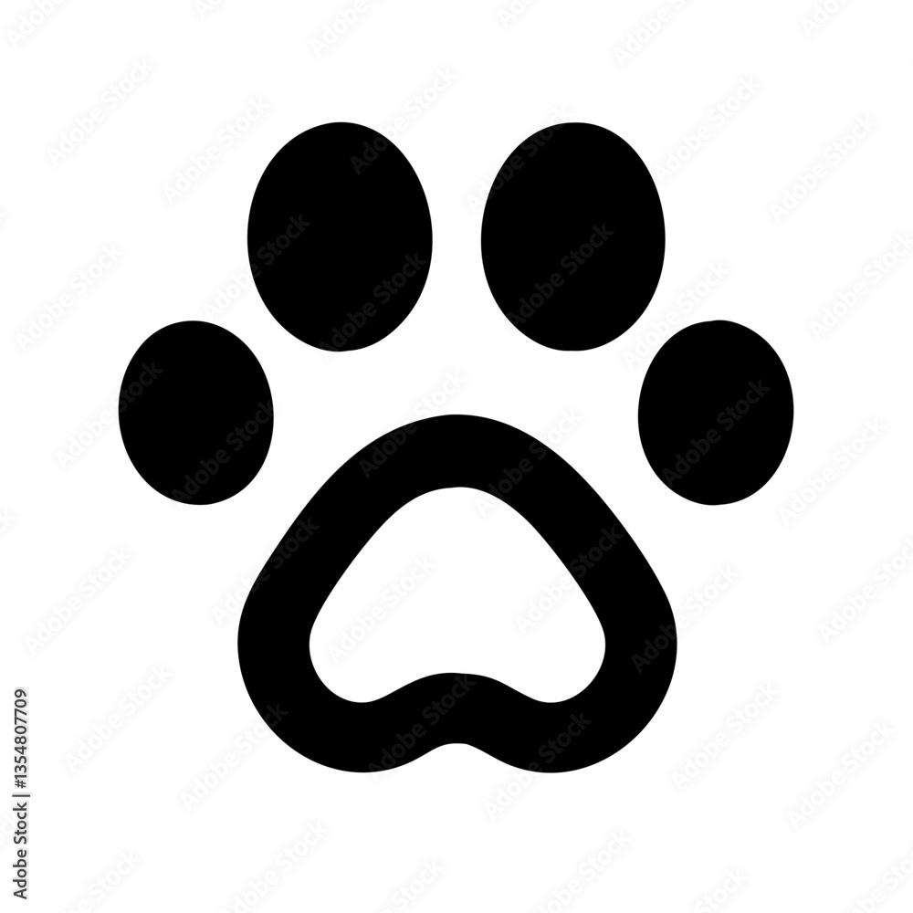 Fototapeta premium Paw Print Icon 