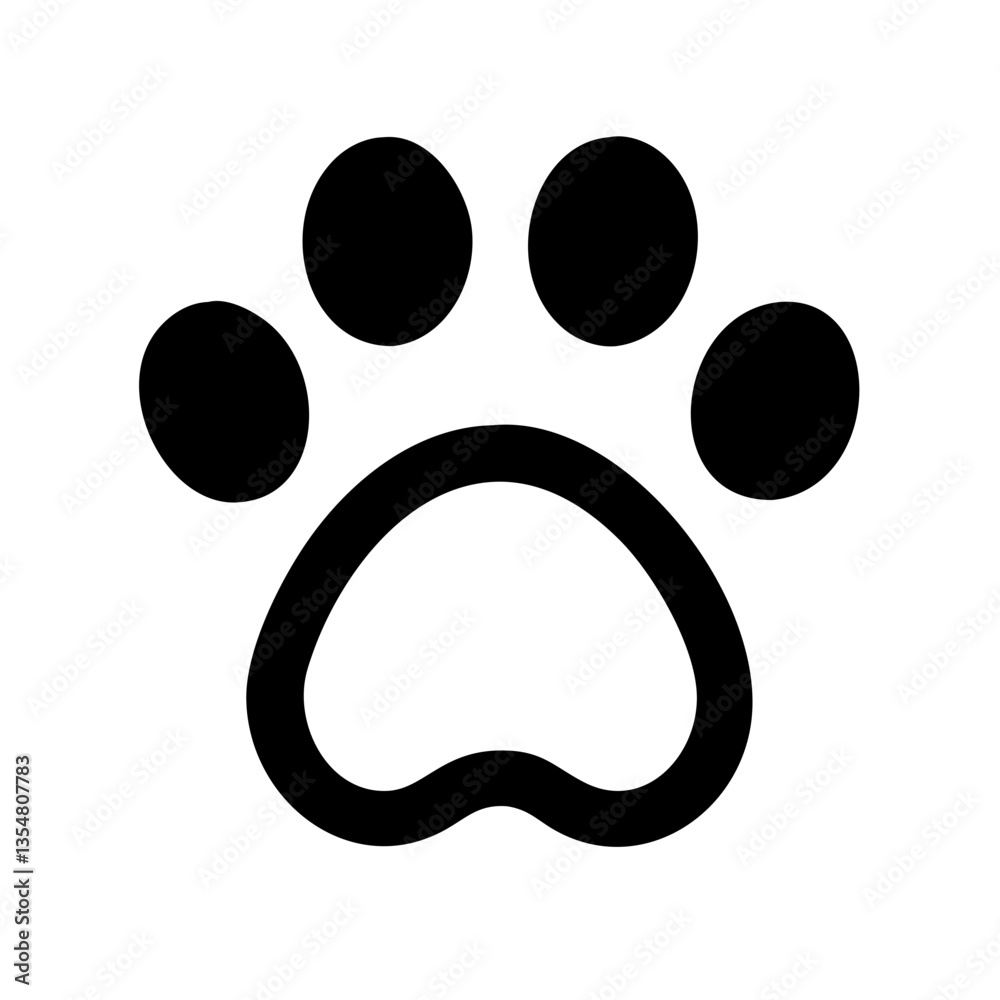 Fototapeta premium Paw Print Icon 