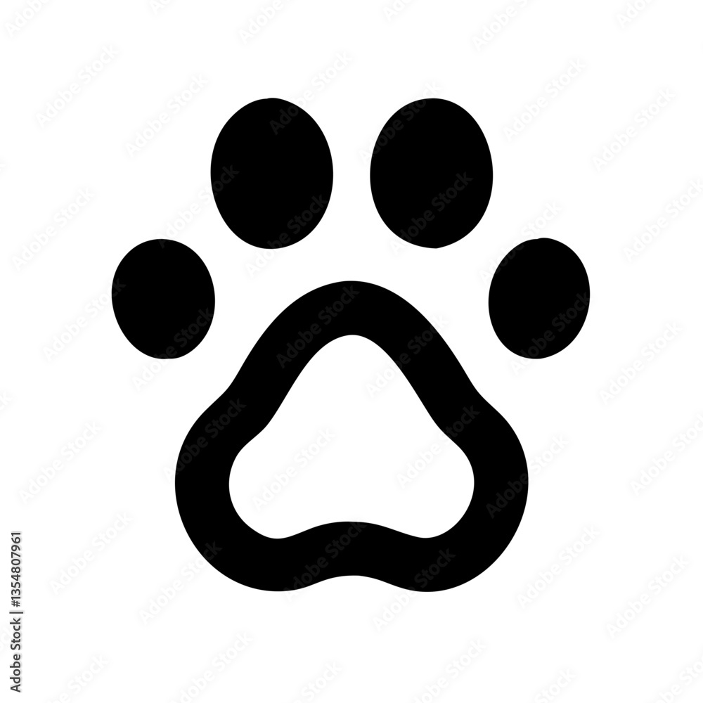 Obraz premium Paw Print Icon 
