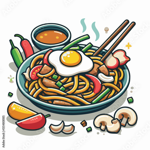 delicious, cuisine, traditional, asian, meal, food, dish, plate, chinese, singapore, malaysia, dinner, penang, lunch, tasty, stir, char, noodles, teow, shrimp, asia, sauce, hawker, egg, fried, prawn, 