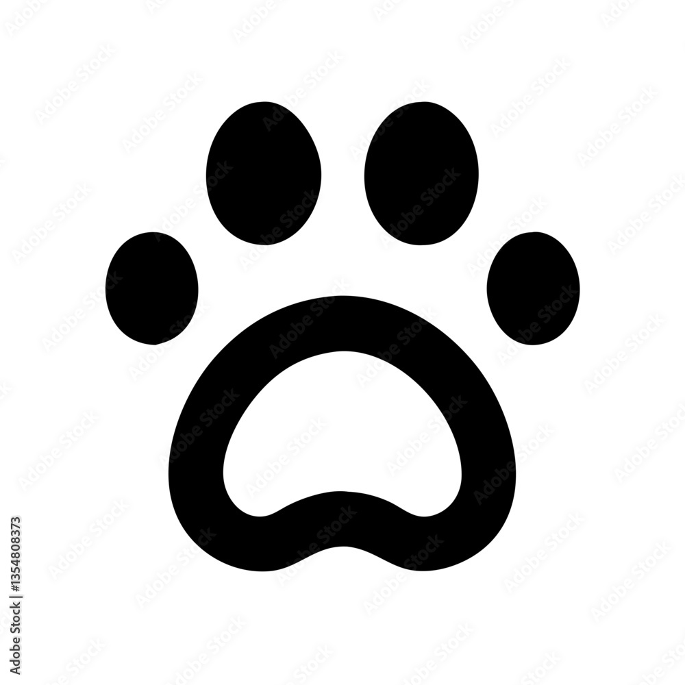 Fototapeta premium Paw Print Icon 