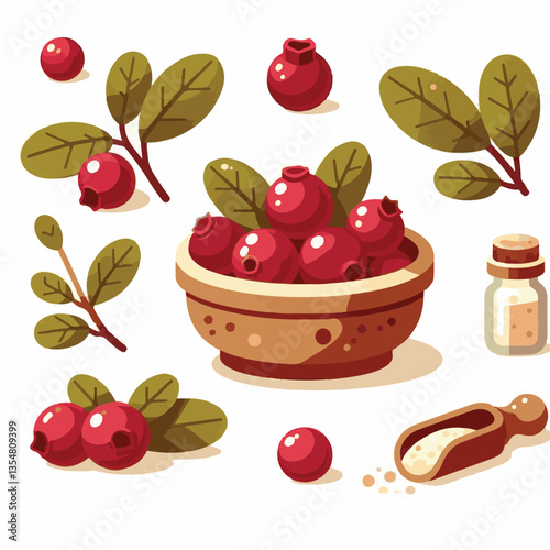 red, fruit, food, cranberry, ripe, berry, juicy, organic, background, fresh, isolated, healthy, group, sweet, green, cowberry, lingonberry, leaves, white, raw, vitamin, cranberries, leaf, berries, nat