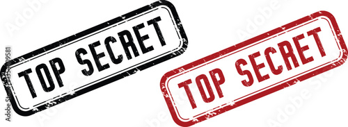 Top secret stamp with grunge texture. Stamp with the words top secret. Grunge retro stamp isolated. Stamp sign vector.