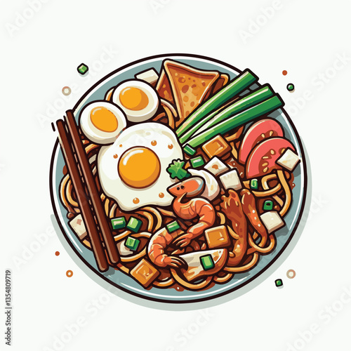 delicious, cuisine, traditional, asian, meal, food, dish, plate, chinese, singapore, malaysia, dinner, penang, lunch, tasty, stir, char, noodles, teow, shrimp, asia, sauce, hawker, egg, fried, prawn, 