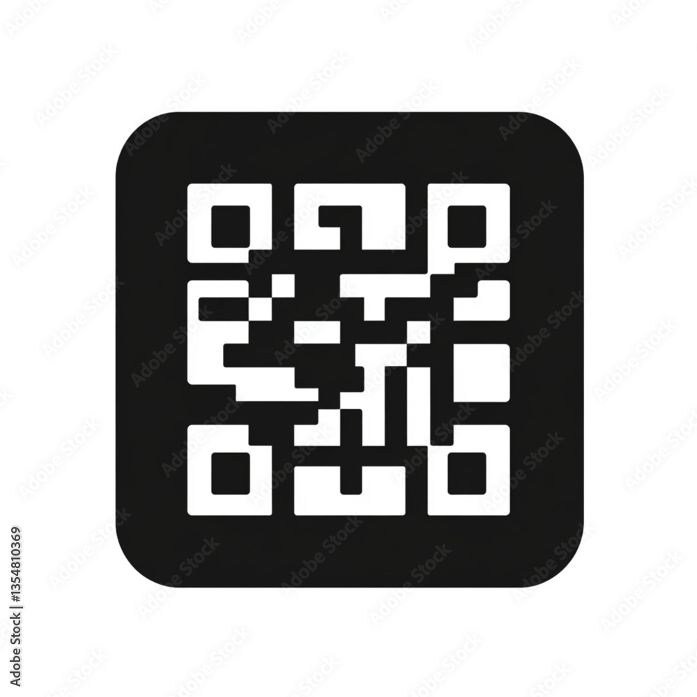 QR code in black and white design for digital use QR code in black and white design for digital use