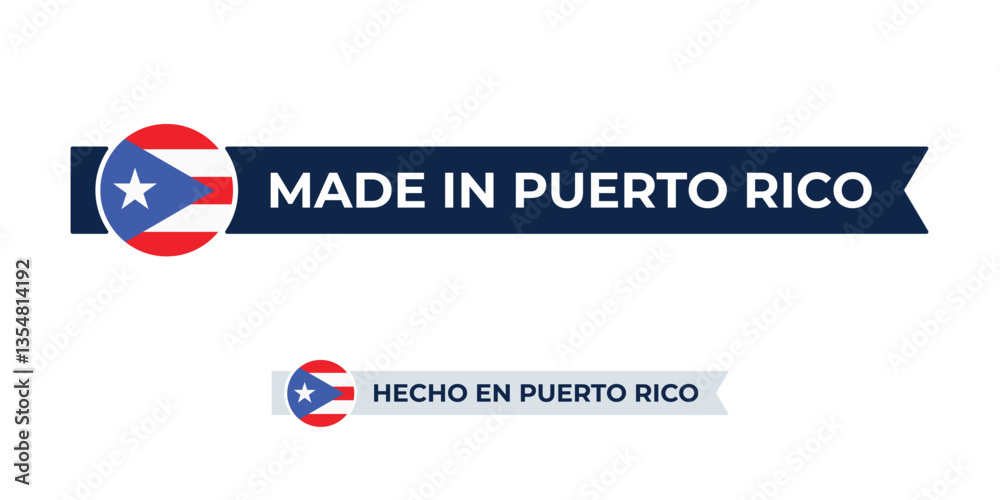 Made in Puerto Rico label with Puerto Rico flag colors. High-quality certification badge for Puerto Rico products, branding, and manufacturing authenticity Made in Puerto Rico label with Puerto Rico flag colors. High-quality certification badge for Puerto Rico products, branding, and manufacturing authenticity