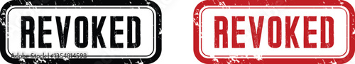 Revoked stamp with grunge texture. Stamp with the words revoked. Grunge retro stamp isolated. Stamp sign vector.
