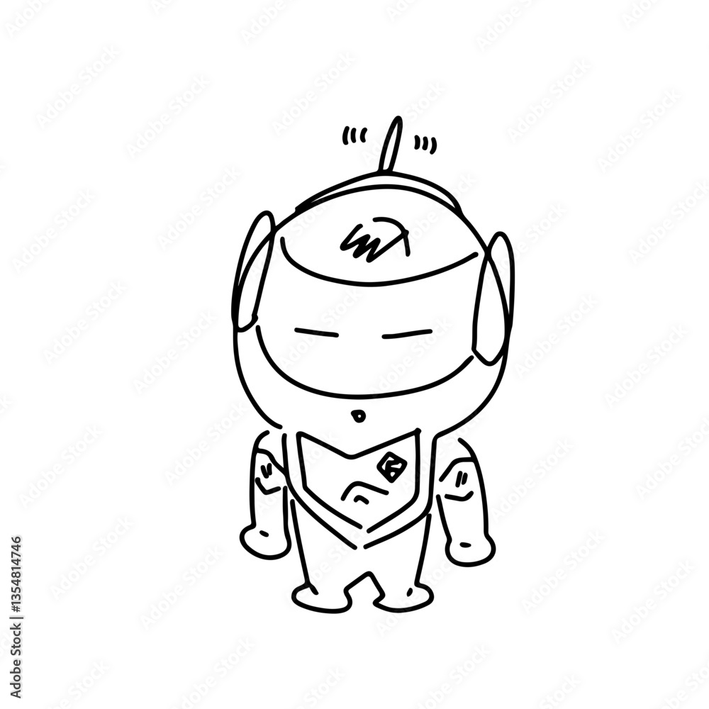 Fototapeta premium funny cartoon robot