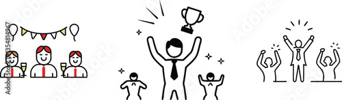 Celebrating Success Teamwork, Achievement, and Triumphant Victory