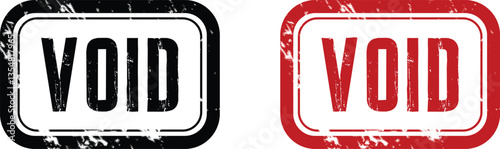 Void stamp with grunge texture. Stamp with the words void. Grunge retro stamp isolated. Stamp sign vector.