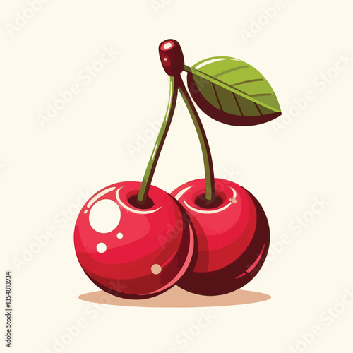cherry, fruit, sweet, red, food, organic, fresh, juicy, berry, cherries, isolated, ripe, delicious, natural, leaf, background, summer, green, healthy, dessert, freshness, illustration, vector, garden,