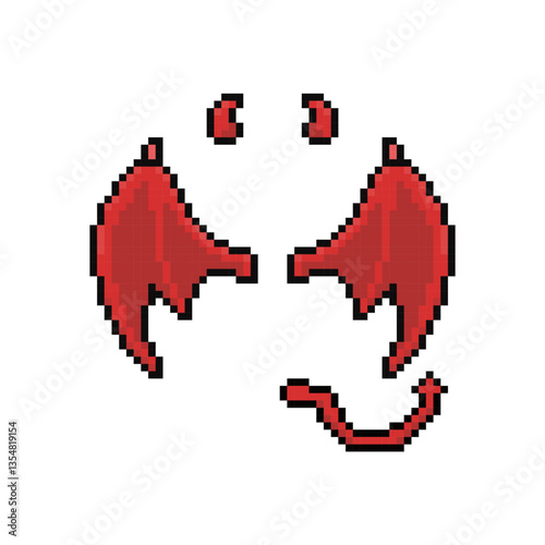 devil wing tail horn pixel art