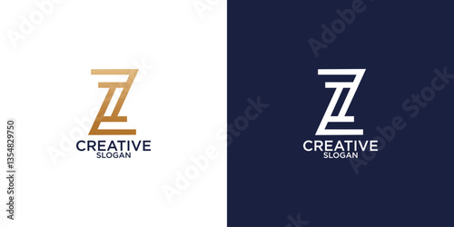 Z letter liner logo design
