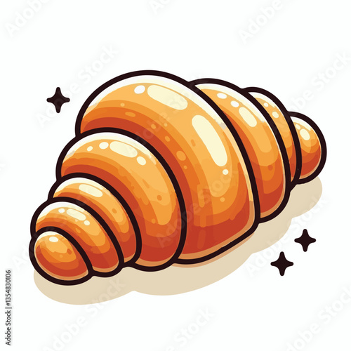 croissant, food, dessert, breakfast, bakery, cafe, delicious, french, pastry, snack, sweet, tasty, bread, meal, fresh, isolated, design, icon, illustration, vector, bake, cuisine, eat, coffee, morning