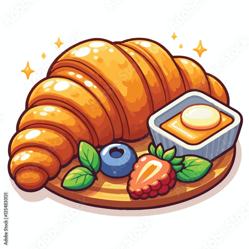 croissant, food, dessert, breakfast, bakery, cafe, delicious, french, pastry, snack, sweet, tasty, bread, meal, fresh, isolated, design, icon, illustration, vector, bake, cuisine, eat, coffee, morning