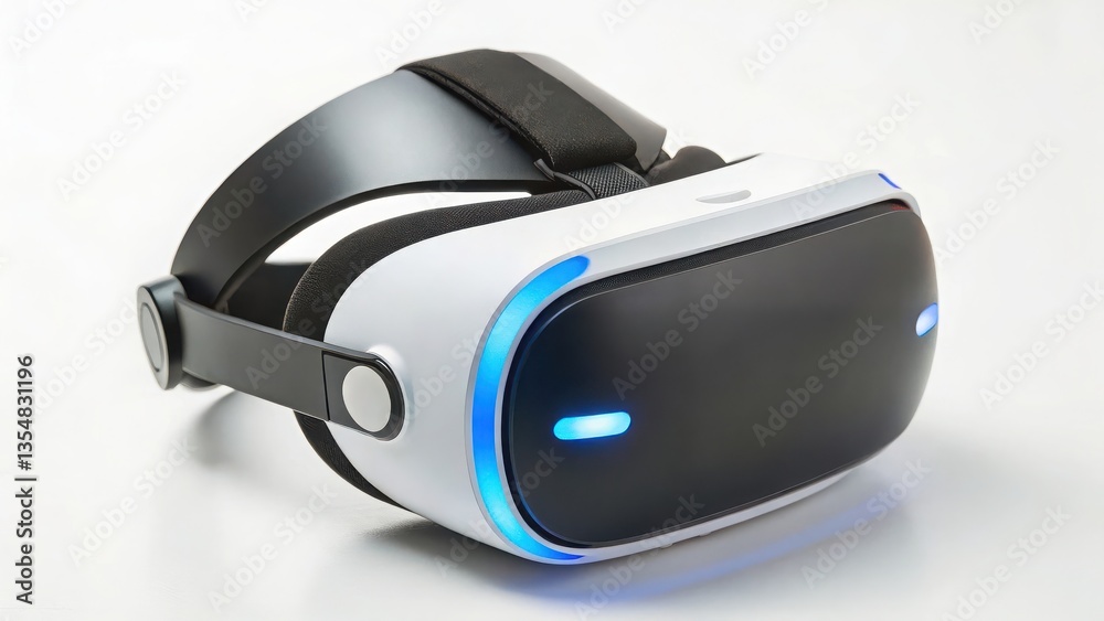 Futuristic Virtual Reality Headset Isolated for Gaming and Tech Websites Futuristic Virtual Reality Headset Isolated for Gaming and Tech Websites