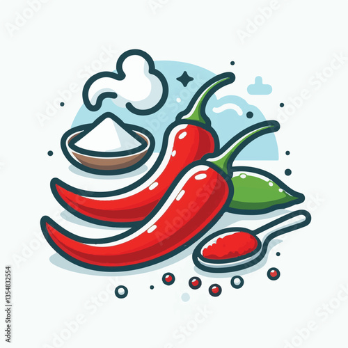 food, chili, vegetable, chilli, red, hot, spice, pepper, spicy, fresh, background, mexican, vector, illustration, organic, ingredient, plant, isolated, healthy, cayenne, jalapeno, cooking, taste, natu
