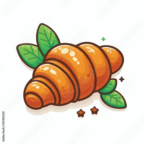 croissant, food, dessert, breakfast, bakery, cafe, delicious, french, pastry, snack, sweet, tasty, bread, meal, fresh, isolated, design, icon, illustration, vector, bake, cuisine, eat, coffee, morning